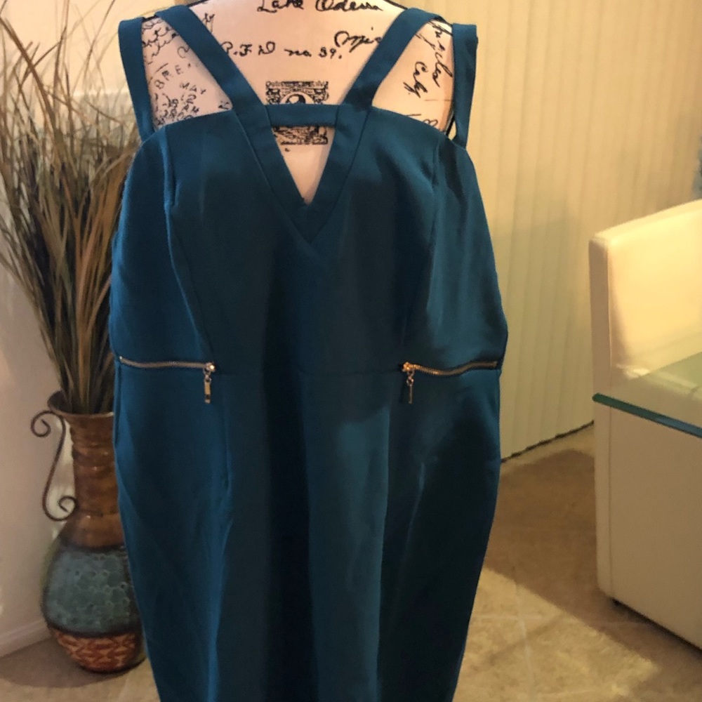NWT Lane Bryant Teal Dress Size 24